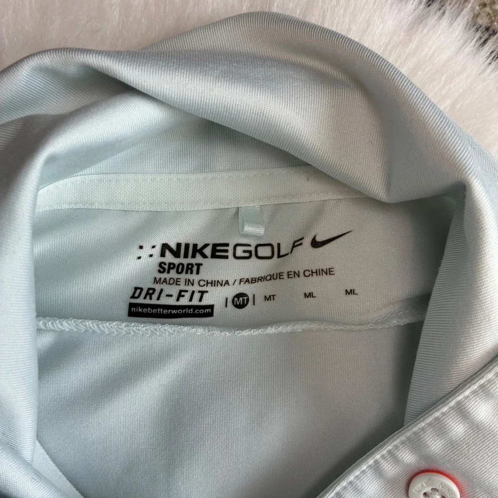 Nike Golf‎ Dri-FIT Long Sleeve Top Mint Green Button Collar  Women Medium Tall